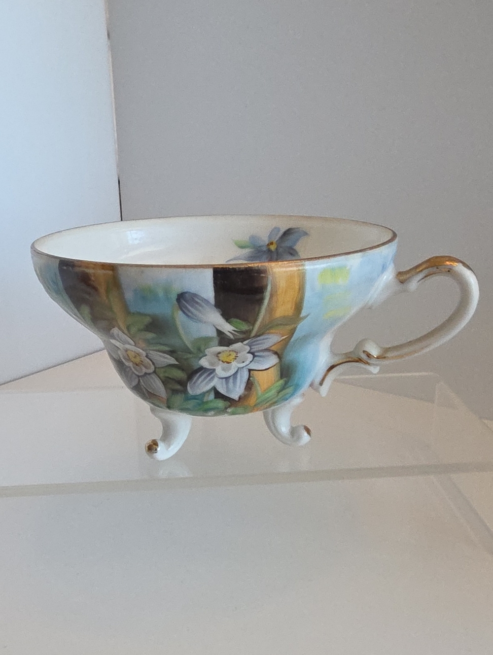 Vintage Norcrest Fine China Teacup NW-8/341 Colorado Columbine Hand Painted